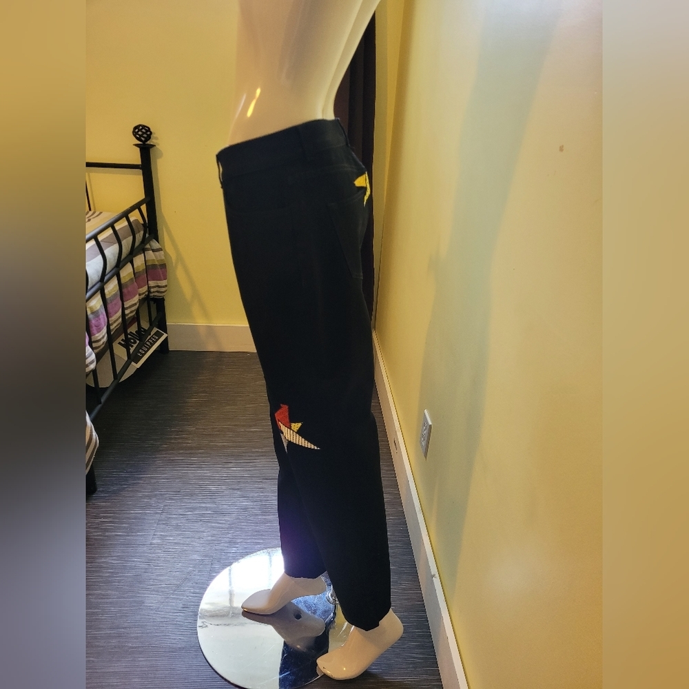 Christopher Kane Straight Leg Patchwork Jeans, Bn… - image 2